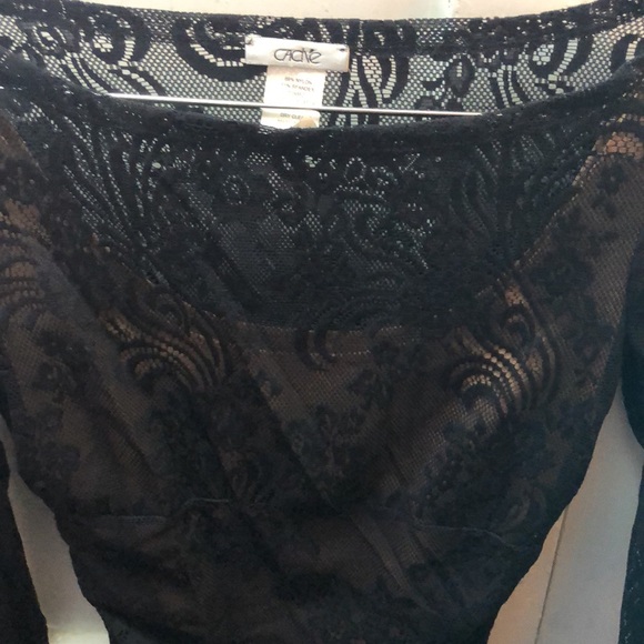 Cache lace long sleeve top with liner - Picture 2 of 6